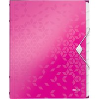 LEITZ Ordnungsmappe WOW, DIN A4, PP, 12 Fächer, pink-metallic