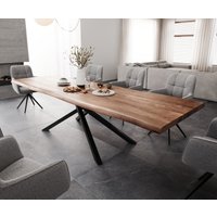 DELIFE Edge Esstisch Akazie Schwarz