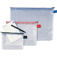 Rexel Reißverschlusstasche Mesh Bags, DIN A5, PVC, schwarz – Bild 2