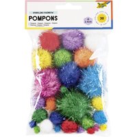 folia Pompons SPARKLING RAINBOW, Größen sortiert – Bild 2