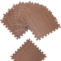 monzana Bodenschutz -Puzzlematten 8-tlg Braun Holzoptik