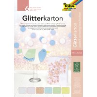 folia Glitterkarton-Block, Pastell, 170 x 245 mm, 300 g/qm – Bild 2
