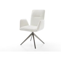 Drehstuhl Vinja-Flex Bouclé Soft Beige Kreuzgestell breit Graphit 360 drehbar Wippfunktion