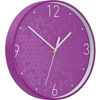 LEITZ Wanduhr WOW, Quarzwerk, violett