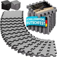 monzana® Bodenschutz-/Puzzlematten 18er-Set Grau 175x88x1cm