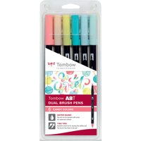 Tombow Doppelfasermaler, ABT DUAL BRUSH PEN, 6er Set Candy