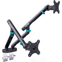 DIGITUS Doppel Design-Monitorarm, mit Klemme, weiß