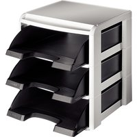 LEITZ Briefablagen-Set, DIN A4, Briefablage in schwarz