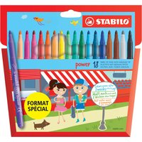 STABILO Fasermaler power, rund, 18er Karton-Etui