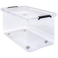 Deuba Aufbewahrungsbox Transparent 60x40x35cm 60L stapelbar