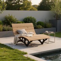 Home Deluxe 4058166184429 Wellenholzliege – Bild 2
