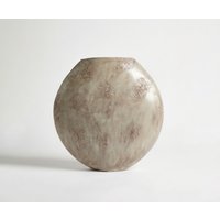 Vase Calena B81 x T33 x H84 cm Metall Ivory Terra Handgemacht