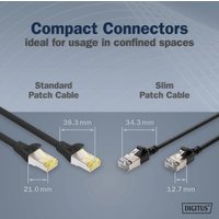 DIGITUS Slim Patchkabel, Kat. 6A, F/FTP, schwarz, 3,0 m – Bild 2