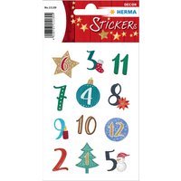 HERMA Weihnachts-Sticker DECOR Adventskalenderzahlen Symbole – Bild 2