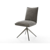 Drehstuhl Lelio-Flex Bouclé Soft Schlamm Kreuzgestell breit Graphit 360 drehbar Wippfunktion Taschenfederkern
