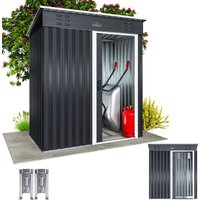 Gardebruk Geräteschuppen Anthrazit 185x165x90cm verzinkt Schiebetür Lüftung – Bild 2