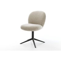 Drehstuhl Nube-Flex Webstoff Soft Beige Fußkreuz Schwarz 360 drehbar Wippfunktion Taschenfederkern