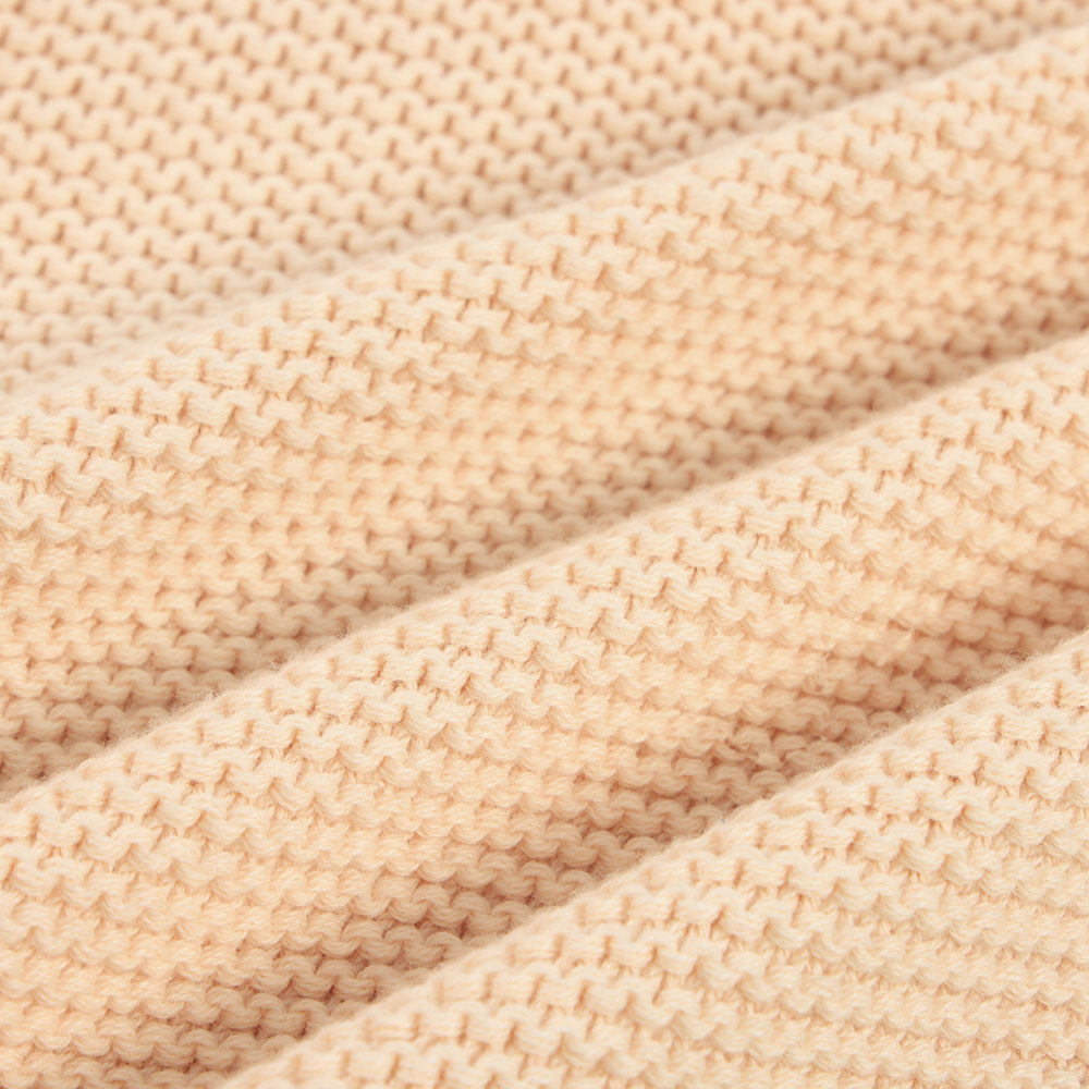 Baumwolldecke inkl. Pompoms ELIA Beige - 140 x 200 cm – Bild 5