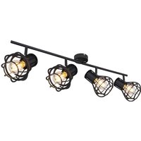 CLASTRA Strahler schwarz 15388-4, B/H/T: 70 x 22,5 x 13 cm, Metall – Bild 2