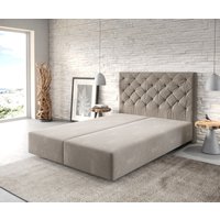 Boxspringgestell Dream-Great 140x200 cm Mikrofaser Beige