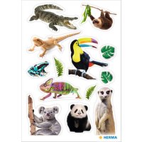 HERMA Sticker DECOR, Exotische Tiere, aus Papier