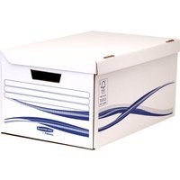 Fellowes BANKERS BOX Basic Archiv-Klappdeckelbox Maxi, blau