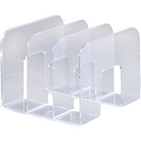 DURABLE Buchstütze TREND, Kunststoff, 3 Fächer, transparent – Bild 2