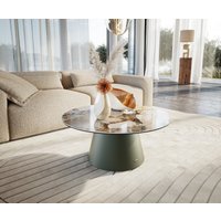 Couchtisch Edge Rund 90x90 cm Keramik Patagonia Poliert Borna Effektfinish Titan