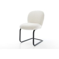 Freischwinger Nube-Flex Bouclé Soft Beige Freischwinger flach Schwarz Taschenfederkern