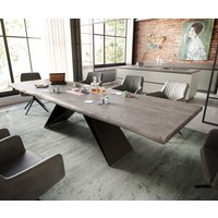 DELIFE Edge Esstisch Akazie Schwarz