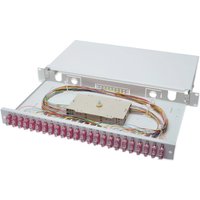 DIGITUS 19, Glasfaser LWL Spleißbox, OM4, bestückt, 24 x SC