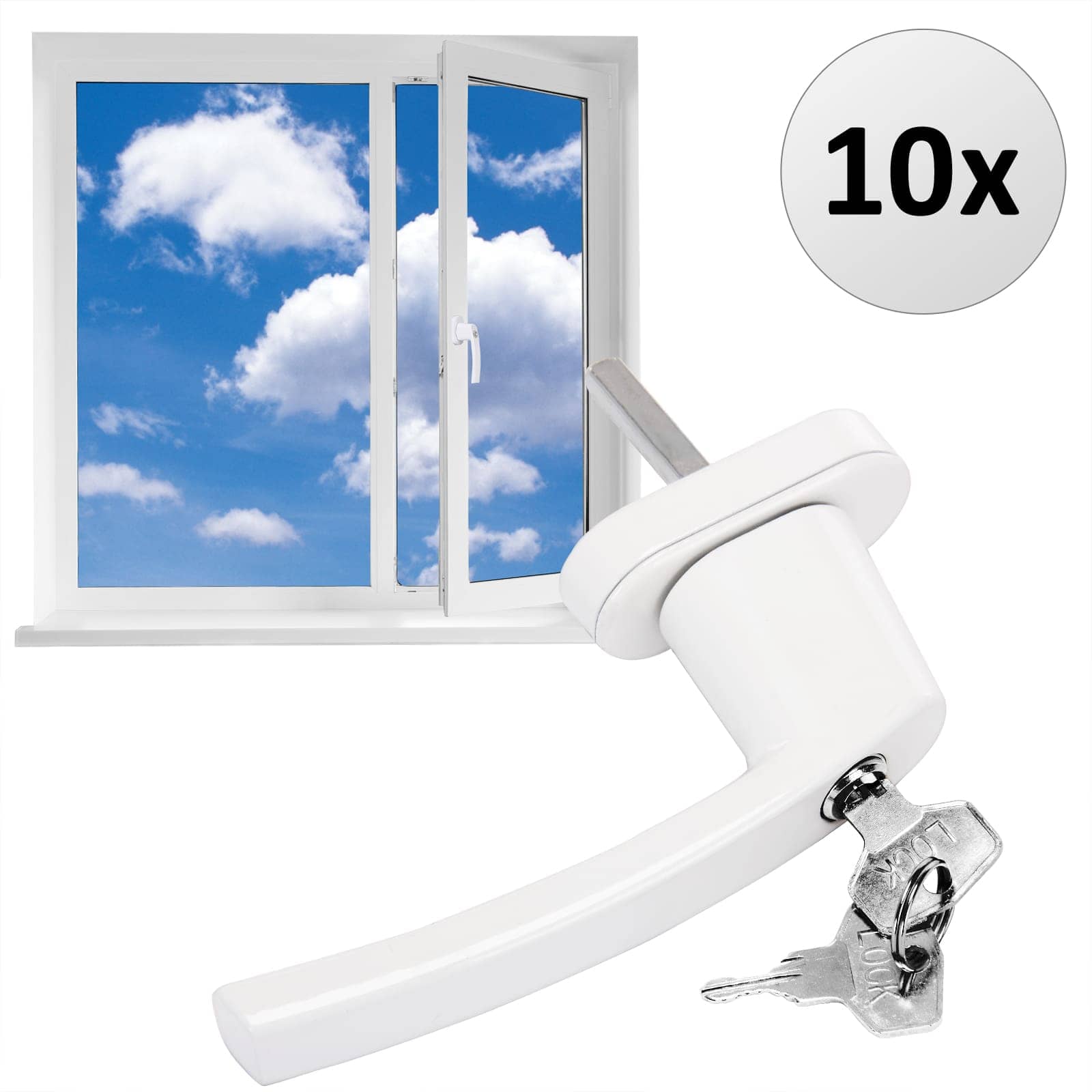 monzana 992354 Fenstergriff 10er-Set – Bild 3