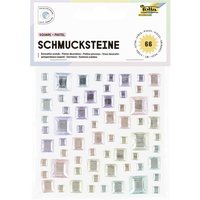 folia Schmucksteine SQUARE PASTEL, selbstklebend