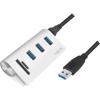 LogiLink USB 3.0 Hub mit Kartenleser, 3-Port, silber – Bild 2