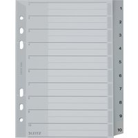 LEITZ Kunststoff-Register, Zahlen, A5, 1-10, PP, grau – Bild 2