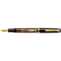 Pelikan Füllhalter M 200, braun marmoriert, Federbreite: F