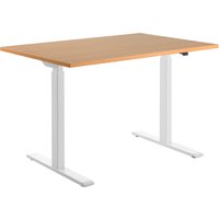 Topstar Sitz-/Steh-Schreibtisch, (B)1.200 mm, weiß/buche – Bild 2