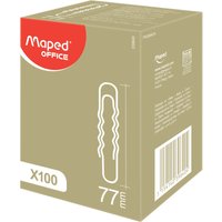 Maped Aktenklammern, vernickelt, 77 mm, gewellt – Bild 2