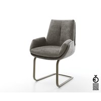 Freischwinger Clea-Flex Bouclé Soft Schlamm Freischwinger flach Effektfinish Titan