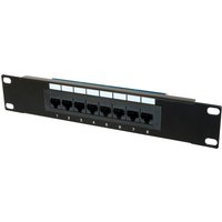 DIGITUS 10, Patch Panel Kat.5e, Klasse D, 8 x RJ45, 1 HE