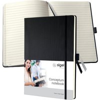 sigel Notizbuch Conceptum, DIN A4, liniert, schwarz