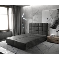 Boxspringgestell Dream-Fine 160x200 cm Mikrofaser Anthrazit Vintage