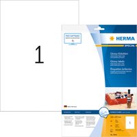 HERMA Hochglänzende Inkjet-Etiketten, 210 x 297 mm, weiß – Bild 2