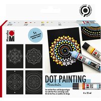 Marabu Punktfarbe Dot Pen Set, Mandala, 4 x 25 ml