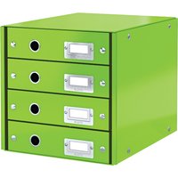 LEITZ Schubladenbox Click & Store WOW, 4 Schübe, grün