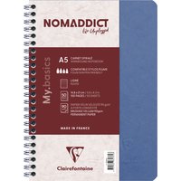 Clairefontaine Spiralbuch NOMADDICT, DIN A5, blau