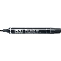 Pentel Permanent-Marker N60, schwarz, Keilspitze – Bild 2