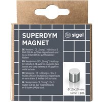 sigel Neodym-Design-Magnete Zylinder, Strong, C5, 10er Set