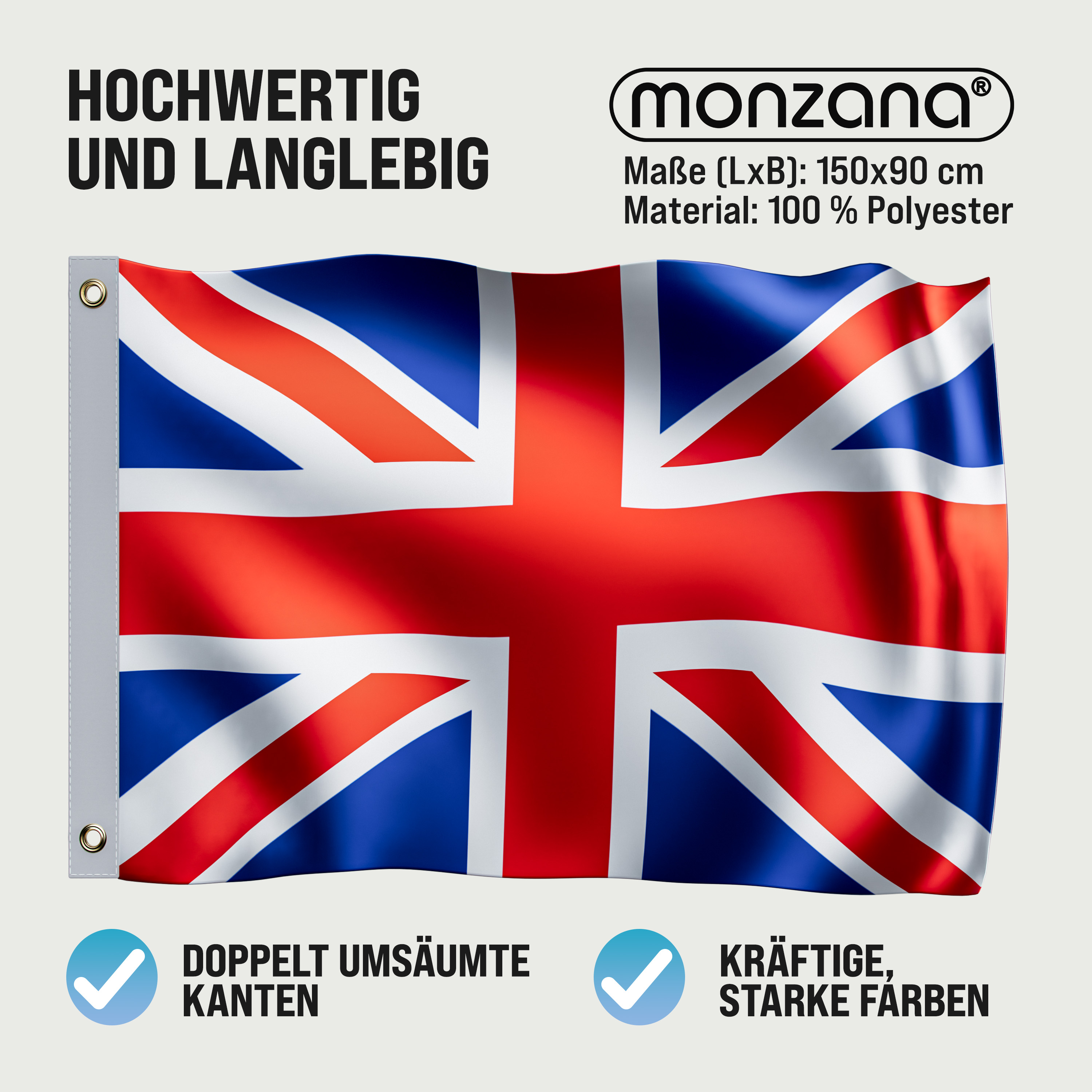 monzana Flagge Vereinigtes Königreich UK 150x90cm – Bild 3