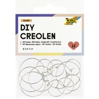 folia DIY Creolen, silber, Größen sortiert